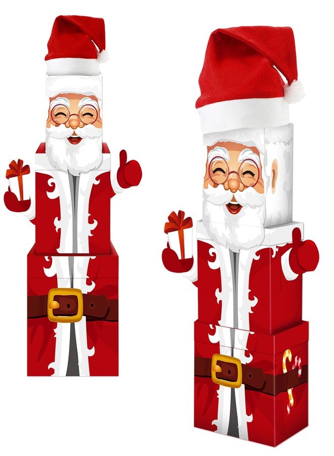 WEEPA 7 Pcs Christmas Eve Box Stackable Christmas Boxes Santa Claus Themed Nesting Boxes Paper Box for Home and Party - Image 1